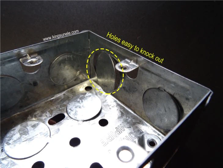 1.0mm Thickness 2 Gang Metal Box